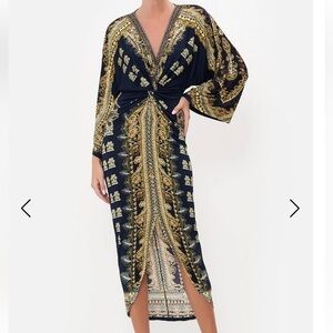 Camilla Long Split Front Twist Dress Its All Over Torero